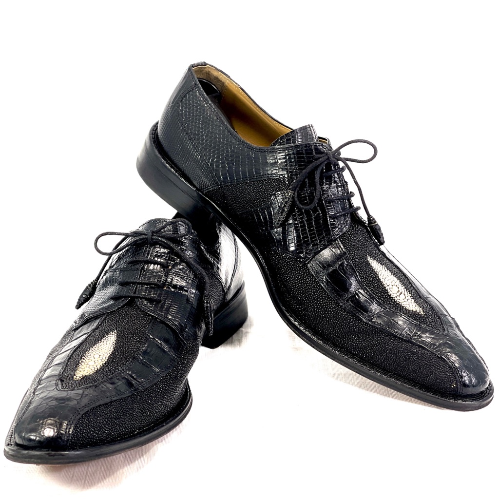 David Eden | Memphis | Exotic Sting Ray/Crocodile/Lizard Oxfords- Made In Spain